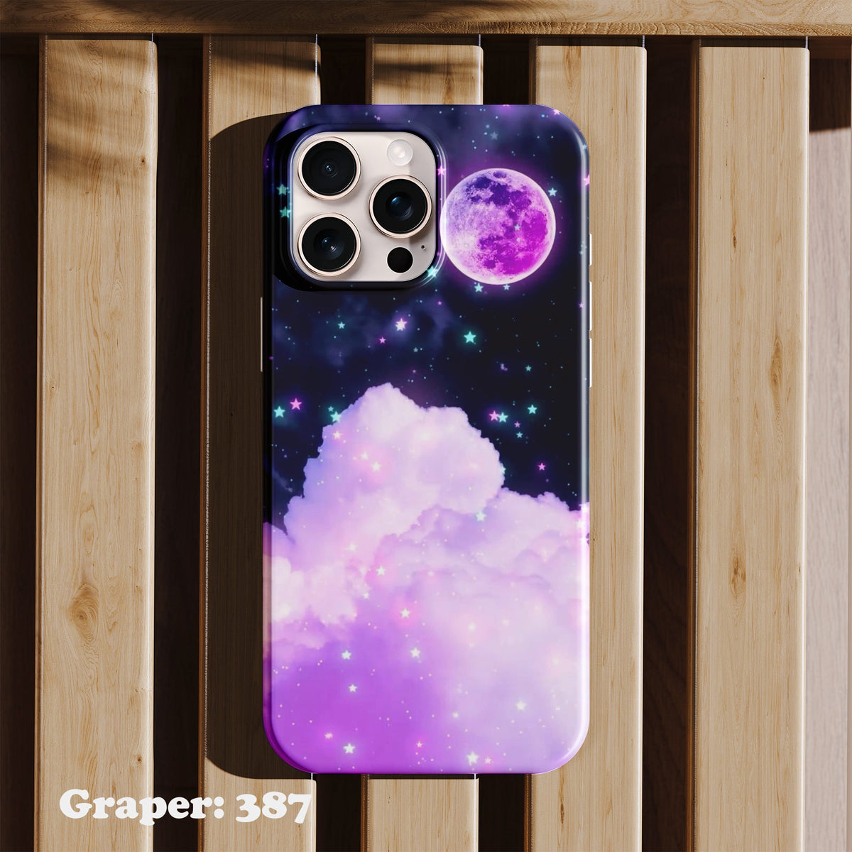Phone case - Space - Purple Moon - Design 387