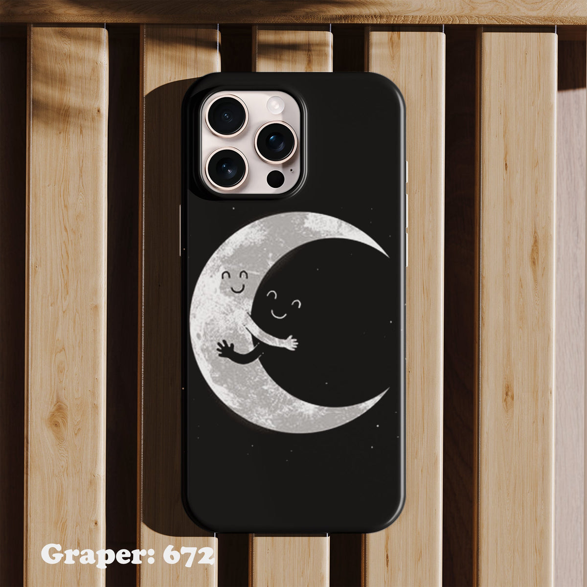 Phone case - Space - Moon Hug - Design 672