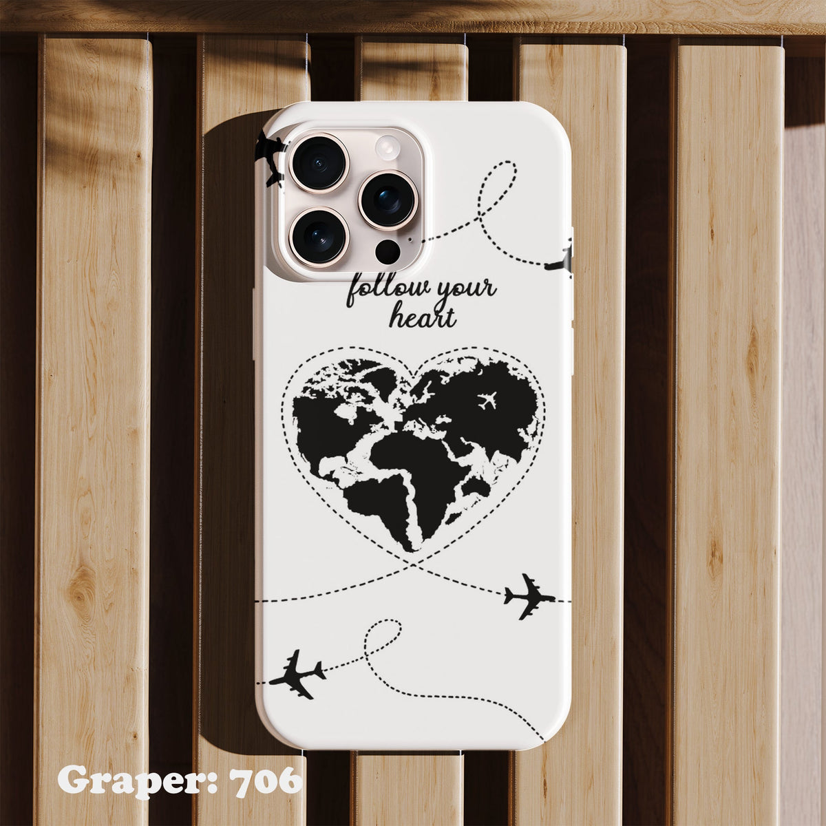 Phone case - Travel - Follow Your Heart - Design 706