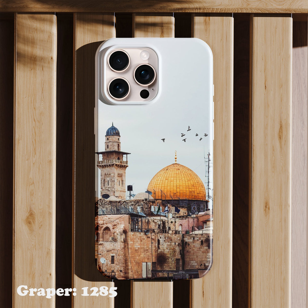 Phone case - Palastine - Golden Jerusalem - Design 1285
