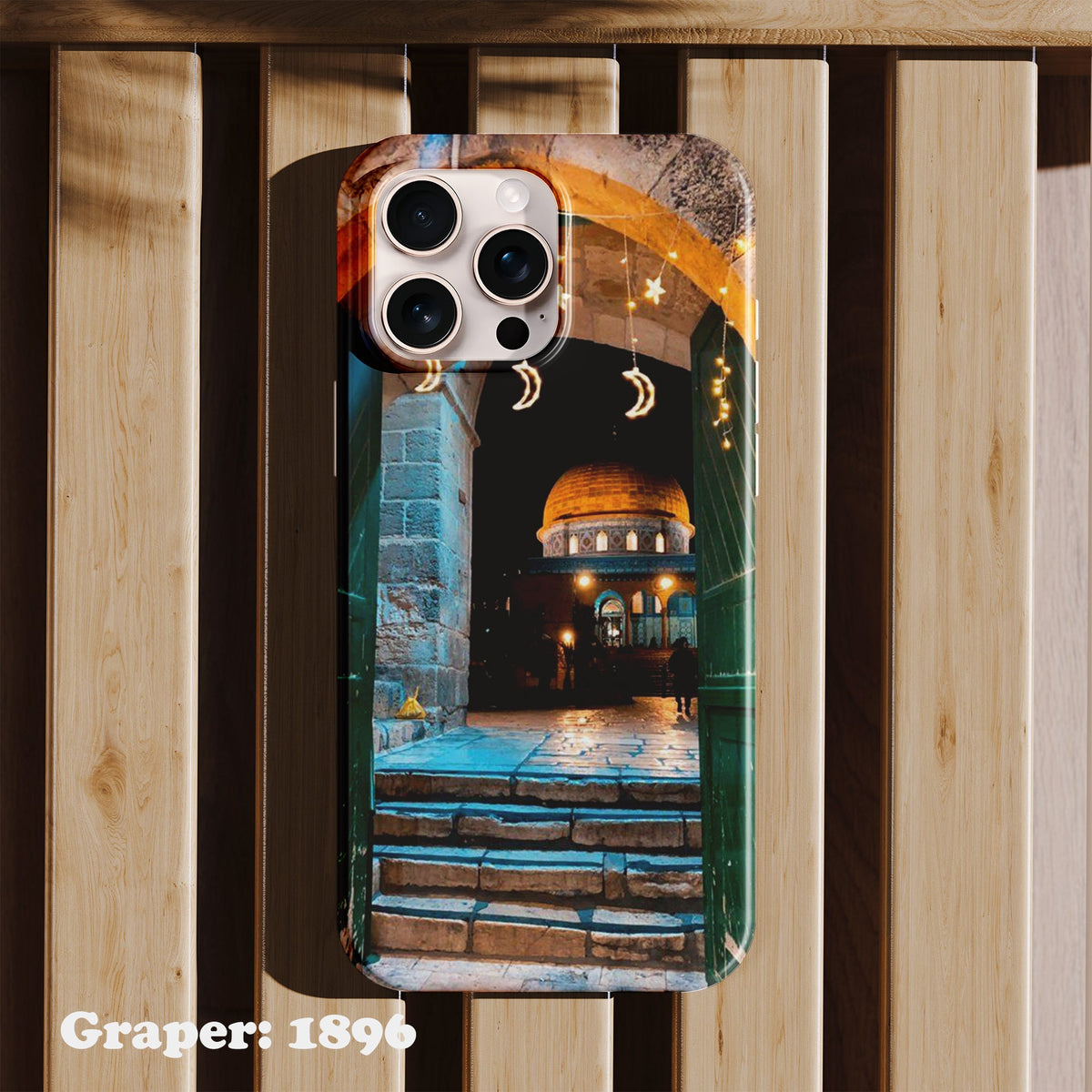 Phone case - Palastine - Jerusalem Night - Design 1896