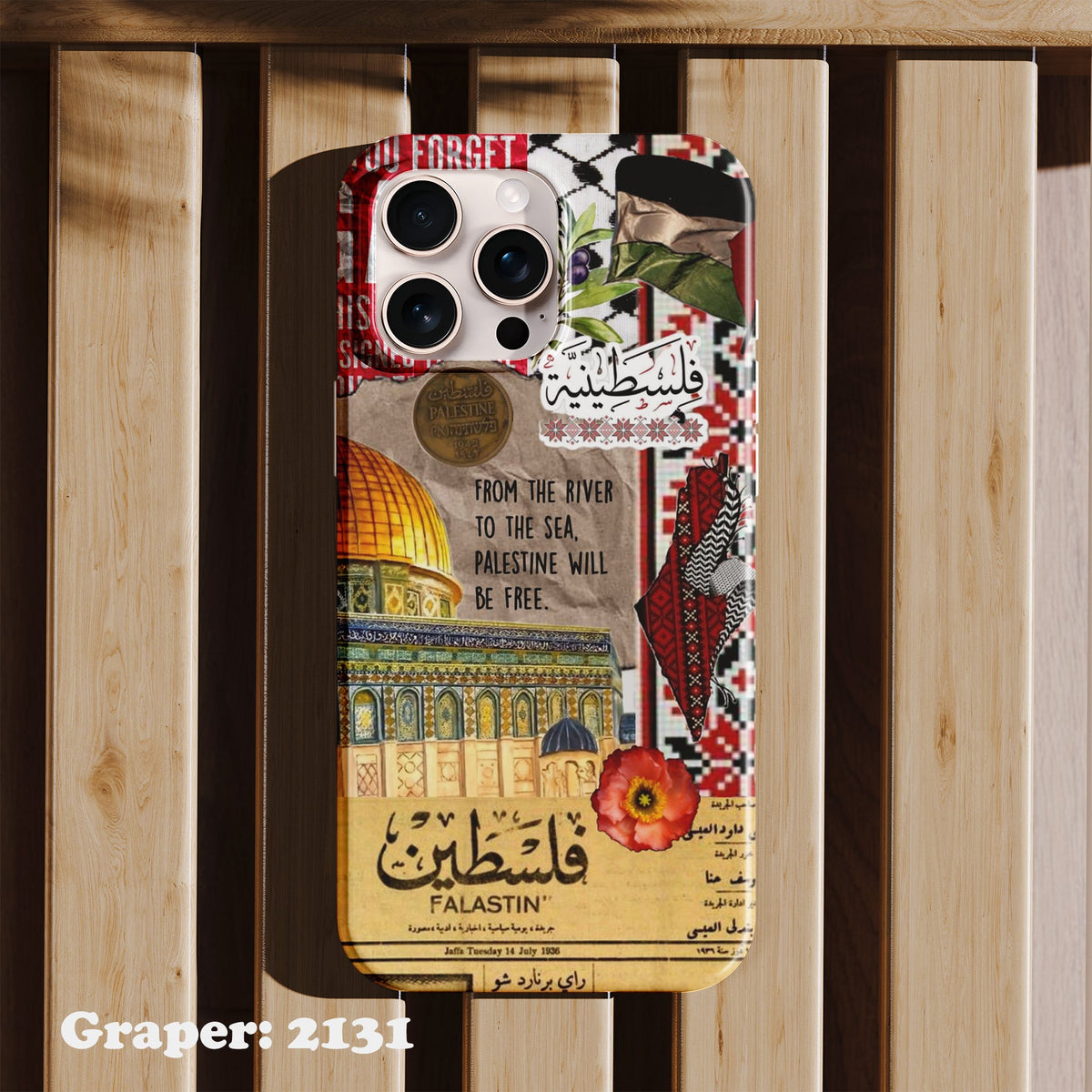 Phone case - Palastine - Free Palestine - Design 2131