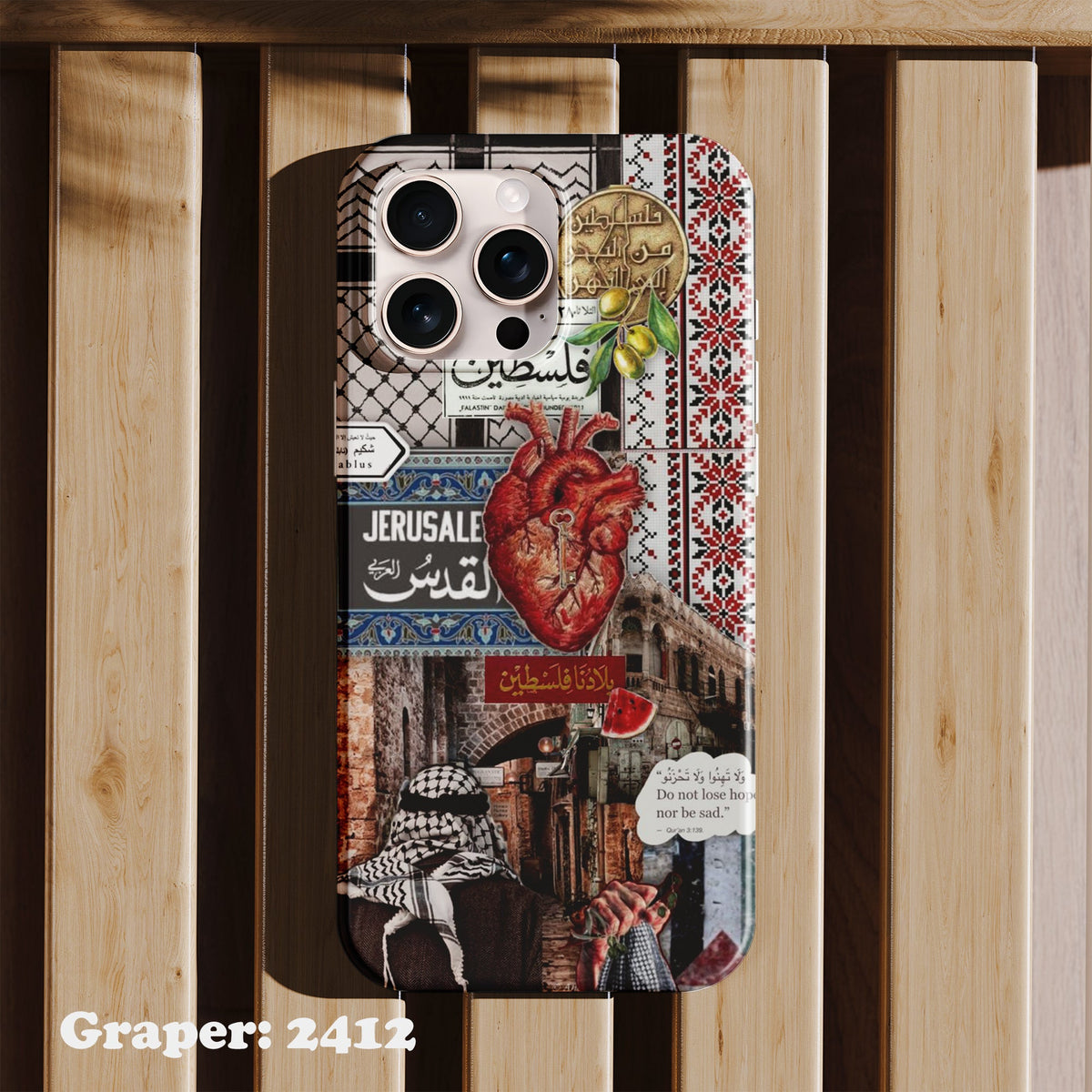 Phone case - Palastine - Jerusalem at Heart - Design 2412