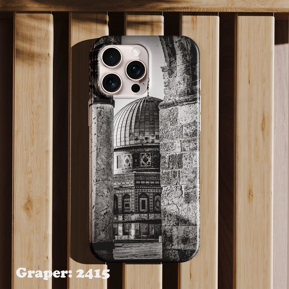 Phone case - Palastine - Jerusalem Noir - Design 2415