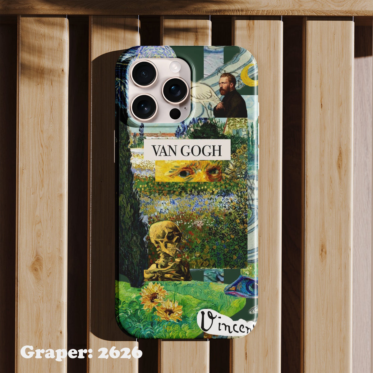 Phone case - Artistic Designs - Van Gogh - The Tormented Genius - Design 2626