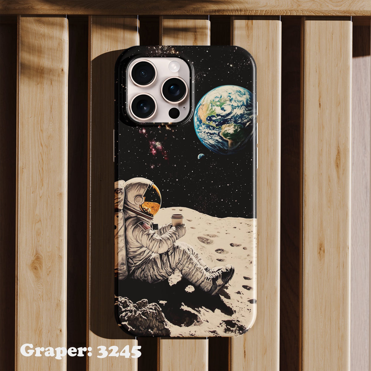 Phone case - Space - Coffee on the Moon - Design 3245
