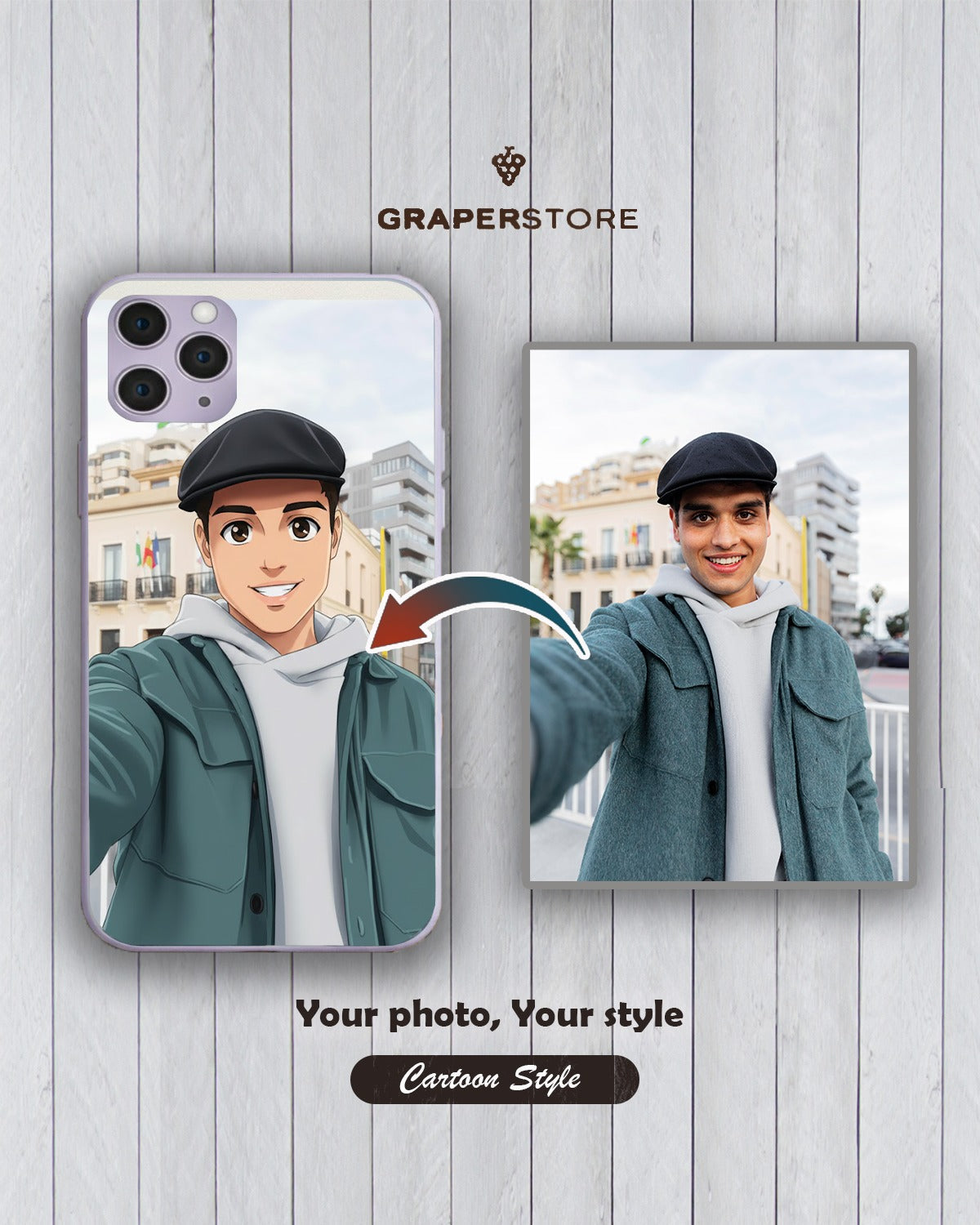 Phone case -  - Your Photo Case | Cartoon Style - Design customize