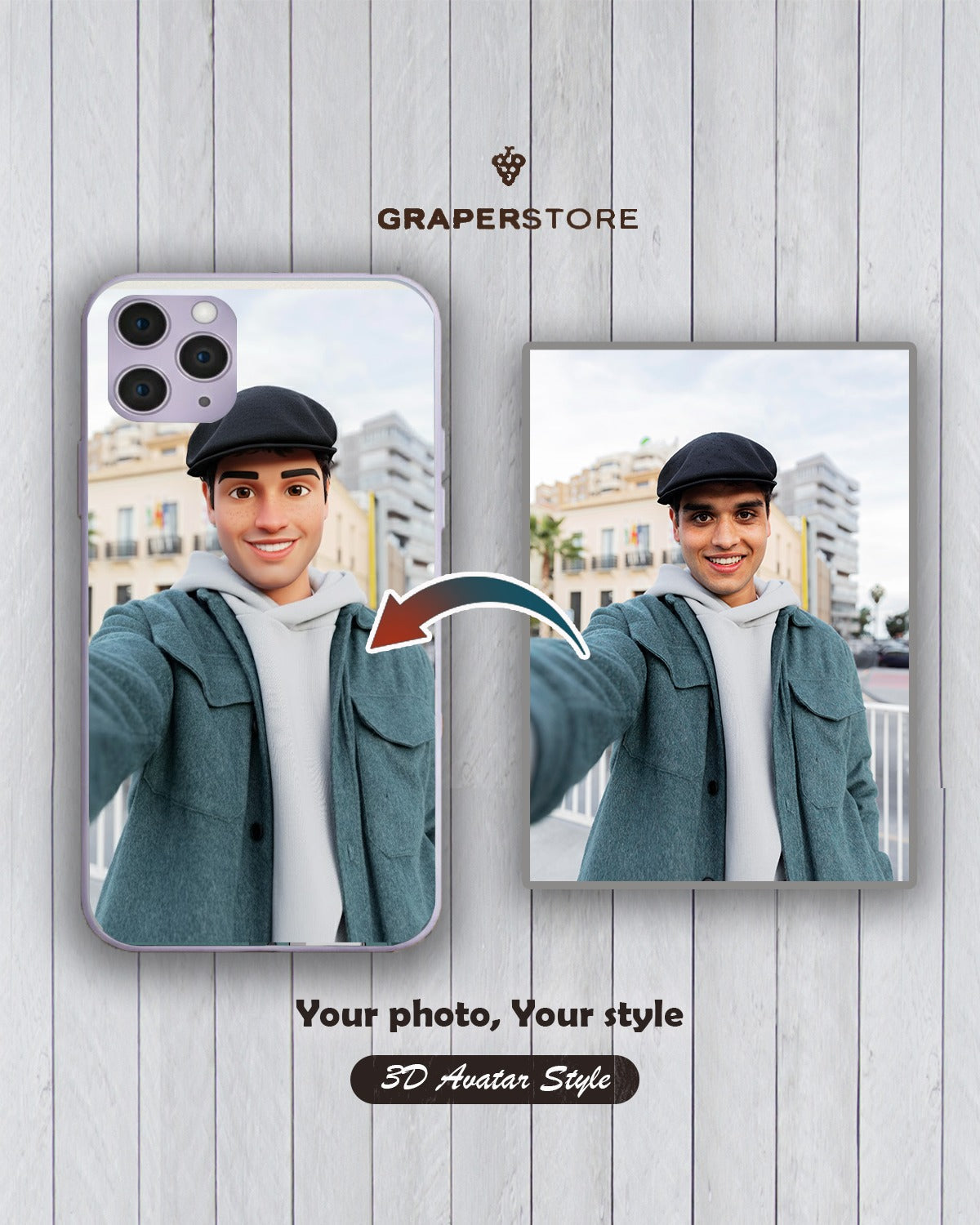 Phone case -  - Your Photo Case | 3D Avatar - Design customize